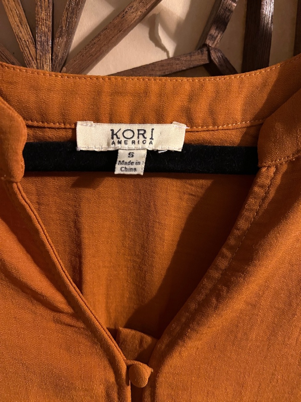Kori Rust-Orange Button-Front Sleeveless Dress Small - Picture 2 of 3